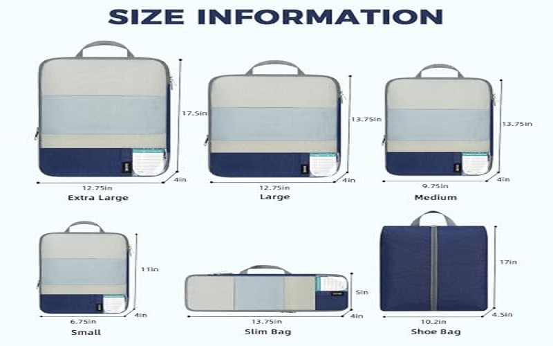 Bagsmart 6 Set Compression Packing Cubes Review: Rating